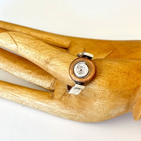 Silver and Copper ring SZ 6.5 - One of a kind handmade by Colorado artist - Picture 1 of 6
